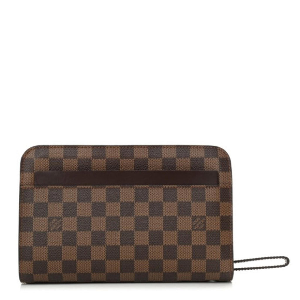 Louis Vuitton Damier Ebene Saint Louis Wallet, Brown, Unisex