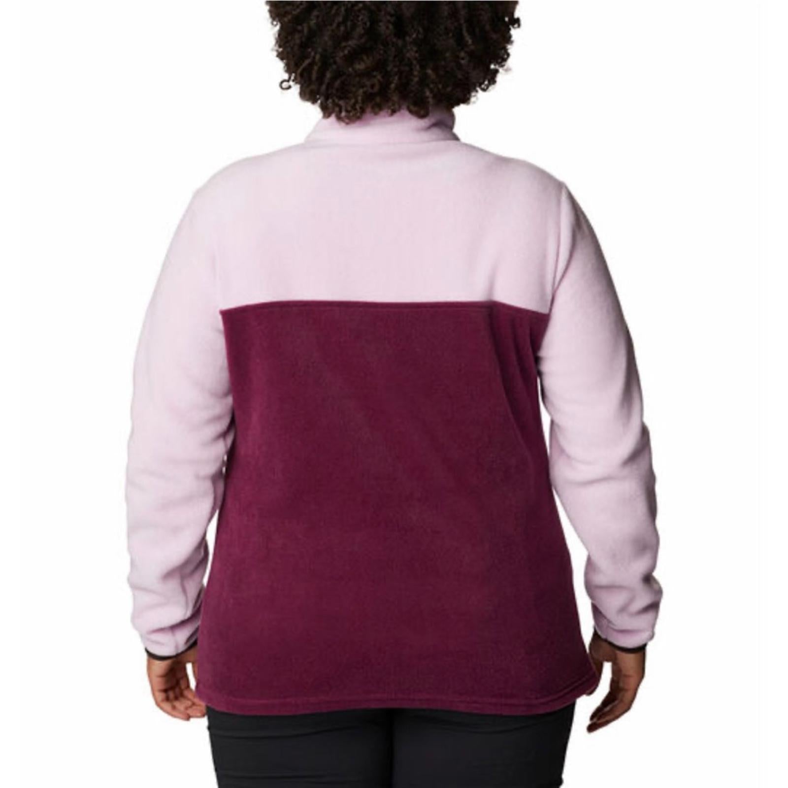 Columbia Benton Springs Half-Snap Pullover Top, Berry Pink  Plus Size 1X NWT $75