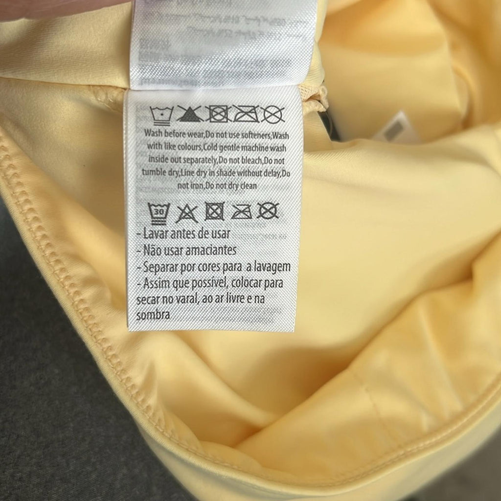 Cotton On Smoothing Cut Out Vestlette Top Yellow, Size S New w/Tag