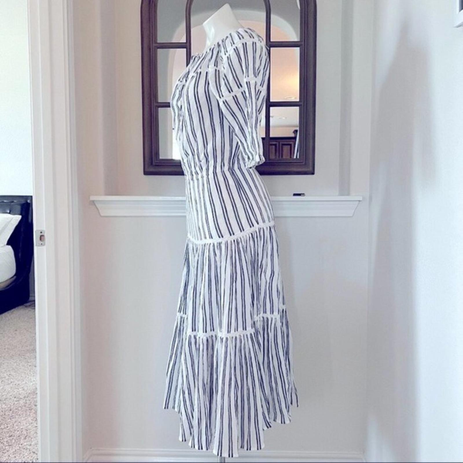 Lauren Ralph Lauren Peasant Maxi Dress in Winter Cream Size 2 New w/Tag