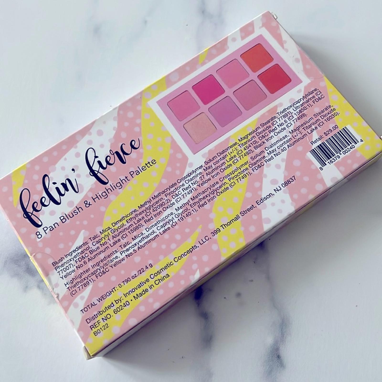 Feelin' Fierce 8-Pan Blush & Highlight Palette, New/ Sealed - SOLD OUT