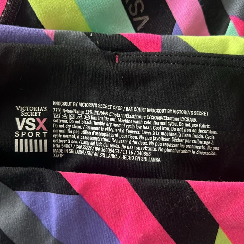 VSX Victoria’s Secret Knockout Vibrant Crop Leggings, Size XS EXCELLENT!