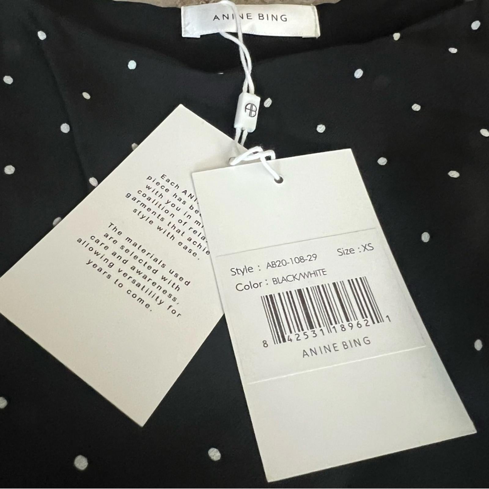 Anine Bing Revolve Daisy Maxi Dress, Black & White Size XS New w/Tag Retail $349