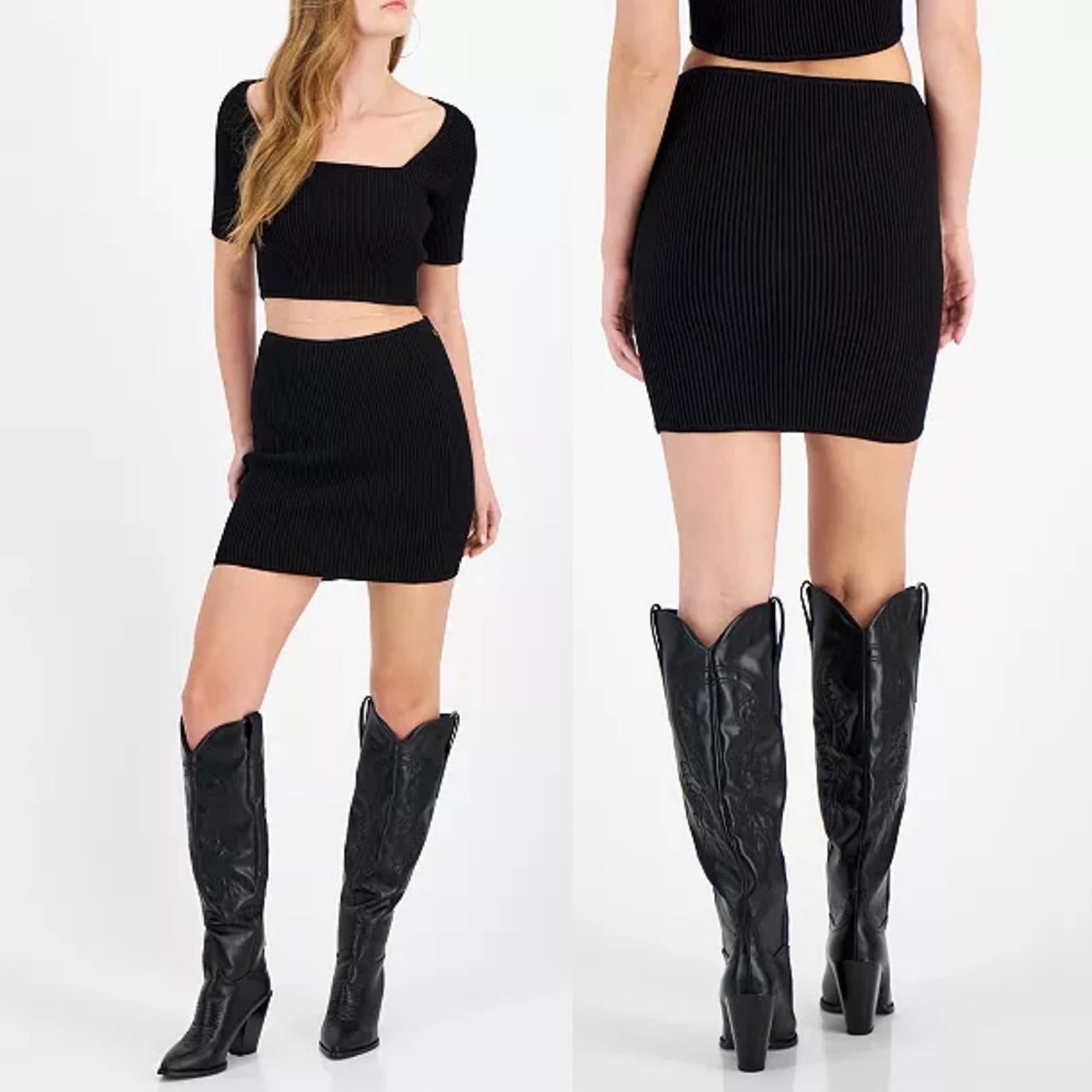 NEW Guess Mini Bodycon Skirt in Black, Size XS