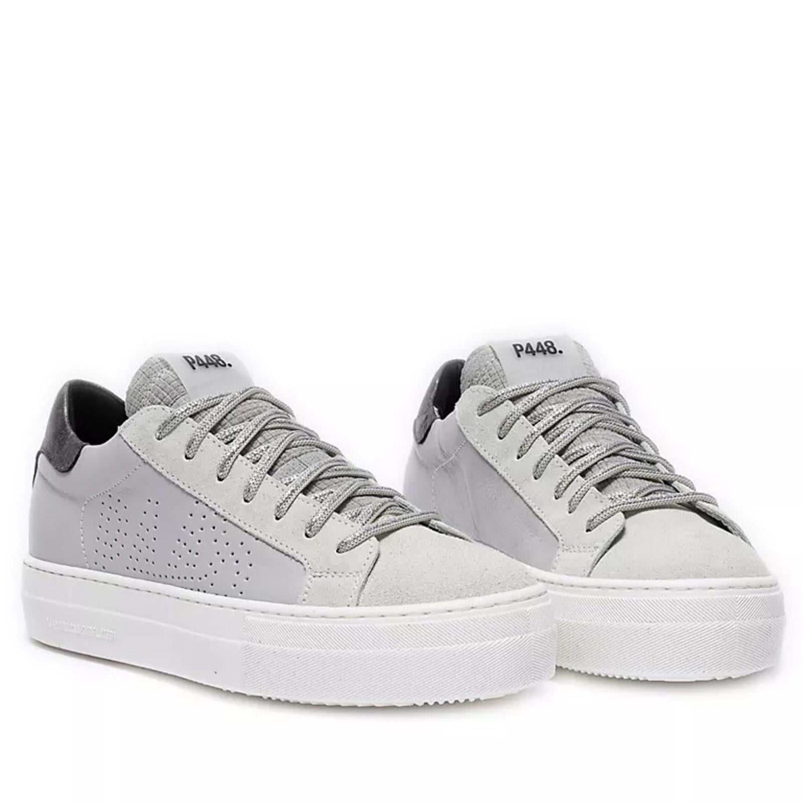 P448 Thea Low Top Leather Lace-Up Platform Sneakers Size 40(9/9.5) NEW w/o Box