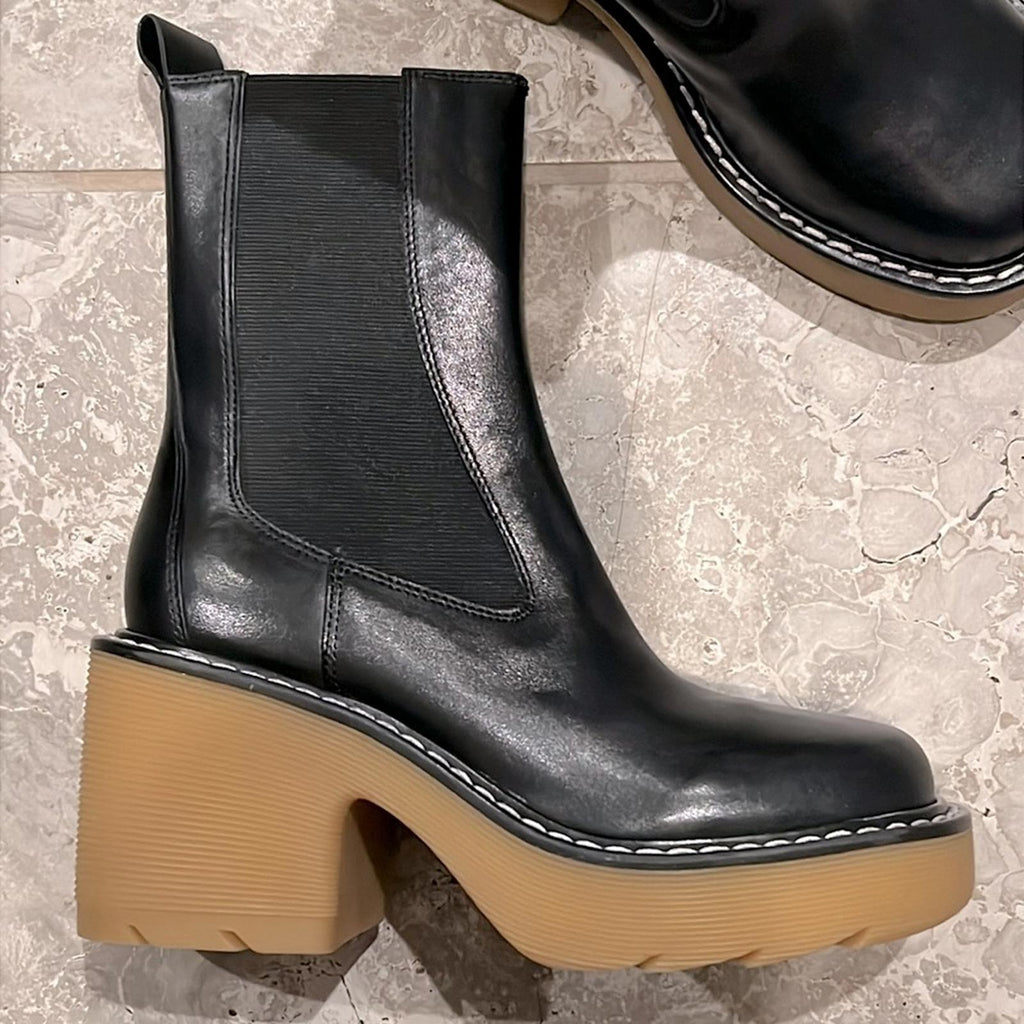 Marc Fisher LTD. BLACK Fredy Mid Calf Booties, Size 5 New in Box $249