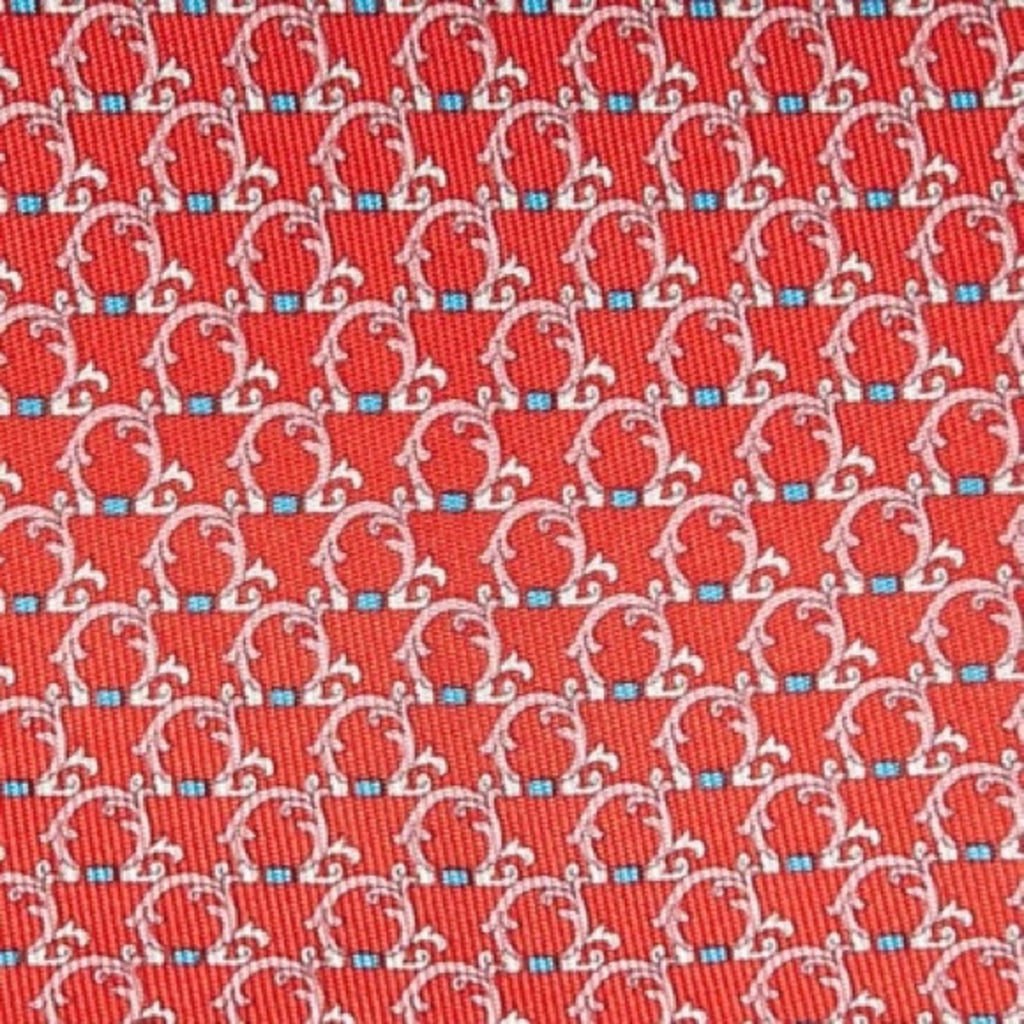 FERRAGAMO Gancini Silk Classic Tie in Rosso/ Red, New w/Tag