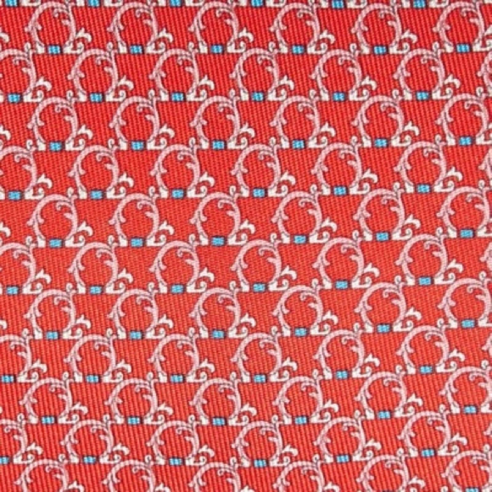 FERRAGAMO Gancini Silk Classic Tie in Rosso/ Red, New w/Tag