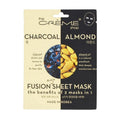 X5 The Crème Shop 2 in 1 Fusion Black Face Sheet Mask Charcoal & Almond - NEW