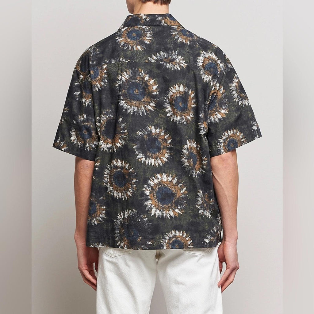 Hugo Men’s Egeeno Sunflower Camp Shirt in Green Multicolor, NWT, Size M