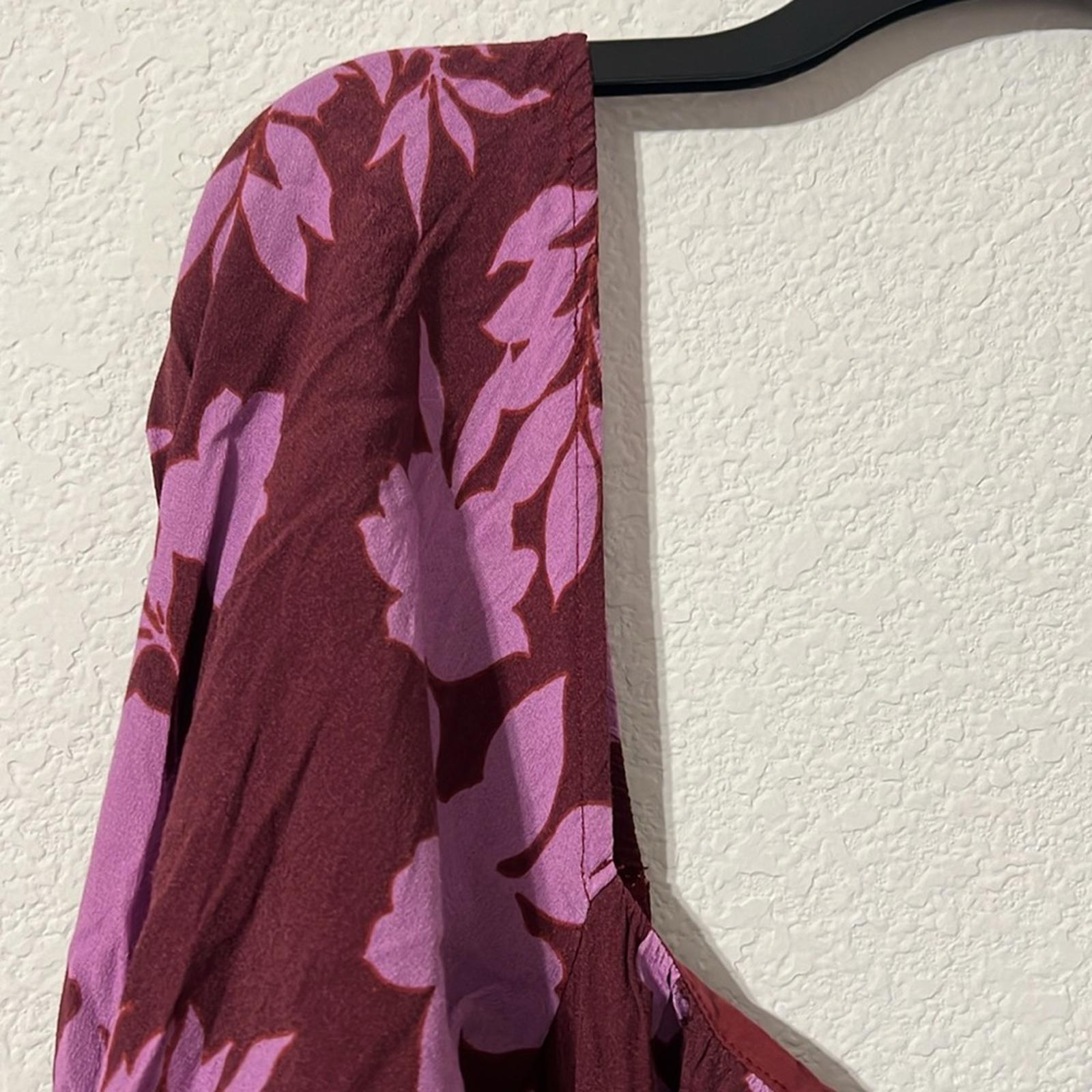 Peter Som x RTR Floral Midi Square-Neck Dress, Size 2