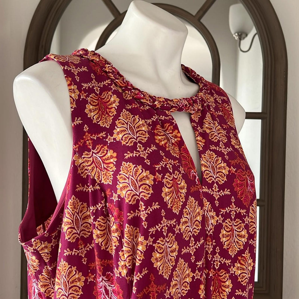 Maggy London Cyndie Jersey Dress in Violet/Gold, Plus Size 20W New w/Tag