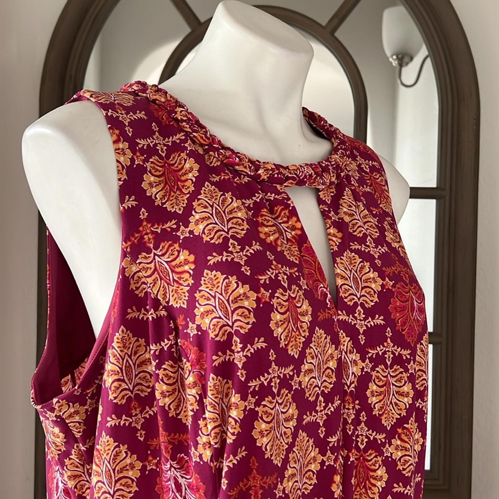 Maggy London Cyndie Jersey Dress in Violet/Gold, Plus Size 20W New w/Tag