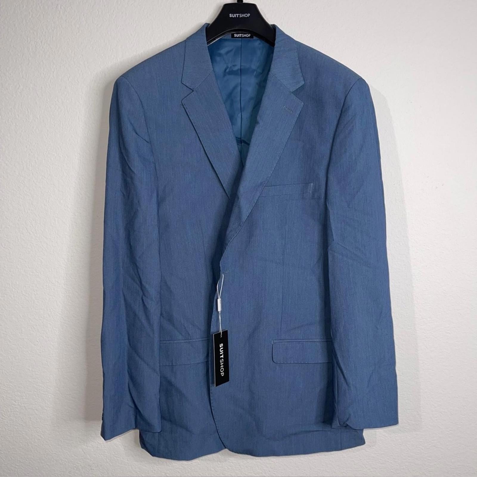 Suit Shop Men's Light Blue Slim Jacket Size 36 Short, New w/Tag $199