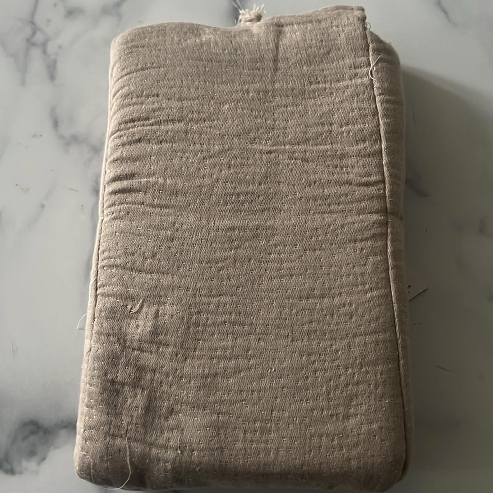Nate Home by Nate Berkus Pin Dot Matelassé Euro Sham in Beige, Size 26X26, NEW