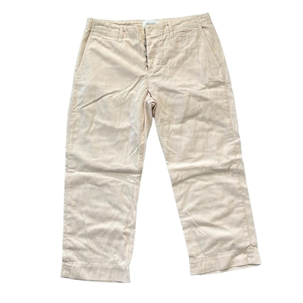 FRAME Denim CREAM High Waist Capris Pants, Light Peach Size 28 EXCELLENT!