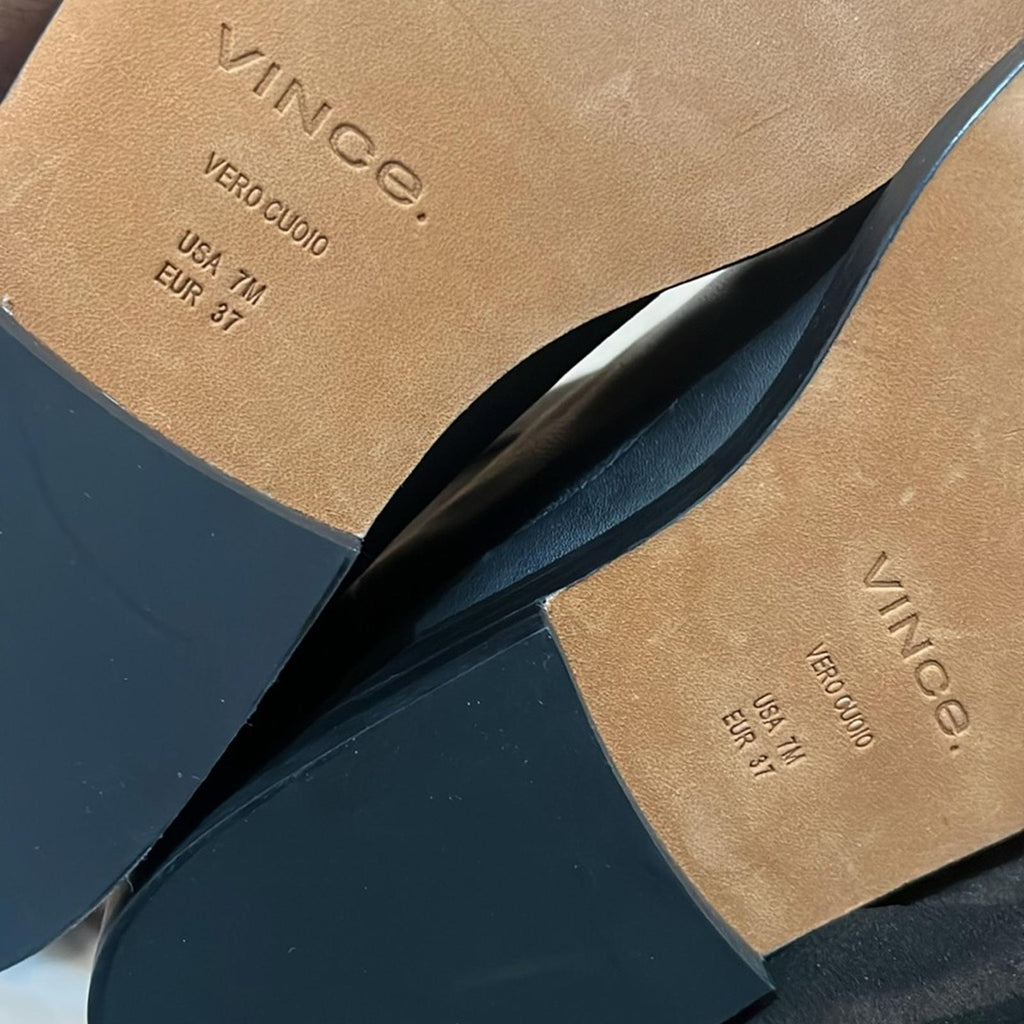 Vince Cecyl Chelsea Leather Boots in Black, Size 7 New w/o Box