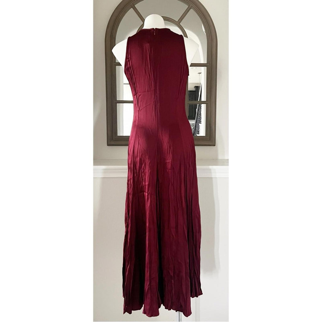 Michael Kors Collection Jamison Crushed Charmeuse Midi Dress NWT Retail $1,990