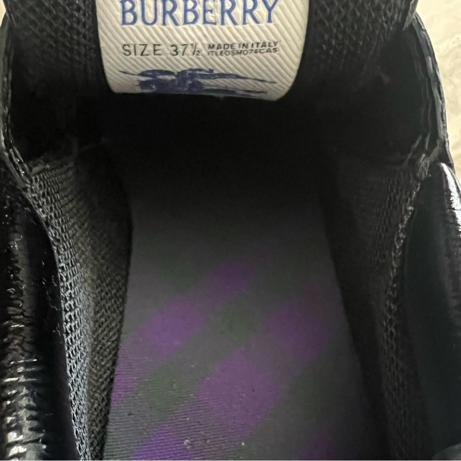 Burberry Leather Stride Loafers in Black, Size 37.5 NEW in Box w/DustBag $1150