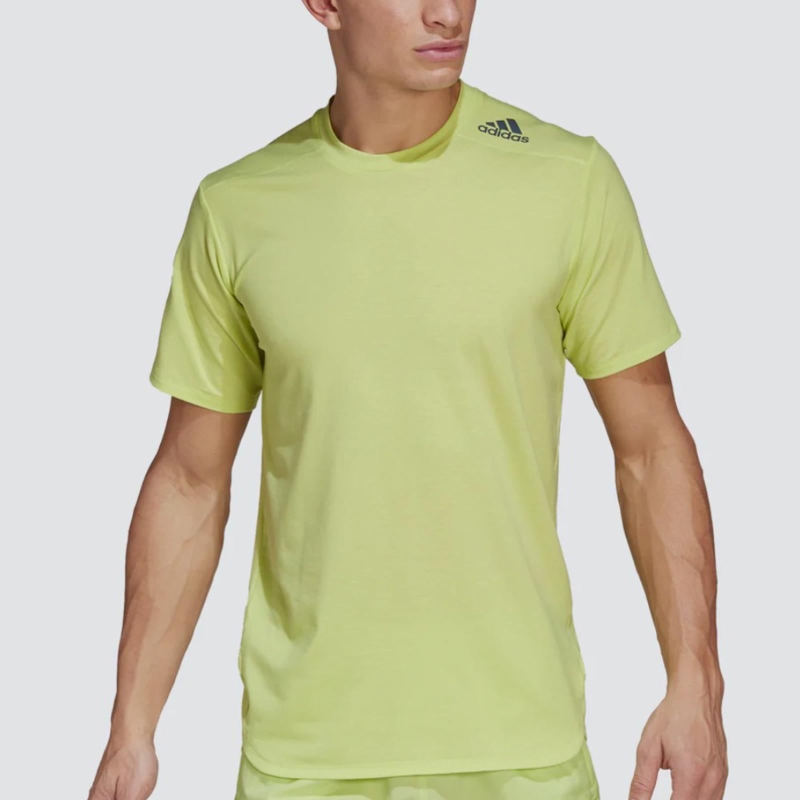Adidas Men's Designed For Training Tee, Pulse Lime, Size XL New w/Tag