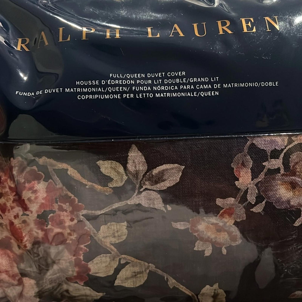 Ralph Lauren Elyse Duvet Cover Full/Queen in Eggplant, NWT $430