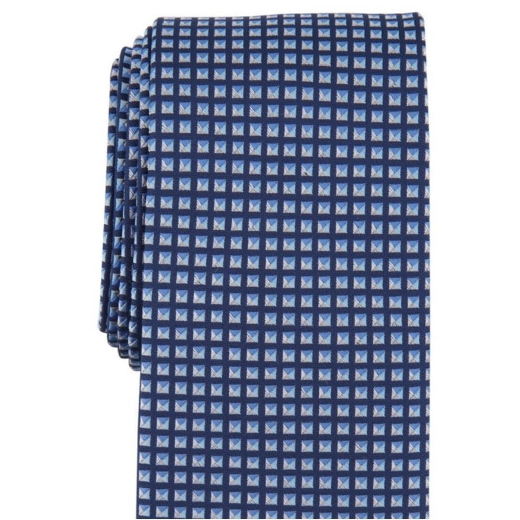 Michael Kors Silk Blend Dobson Geo-Print Tie in Navy, One Size, NWT