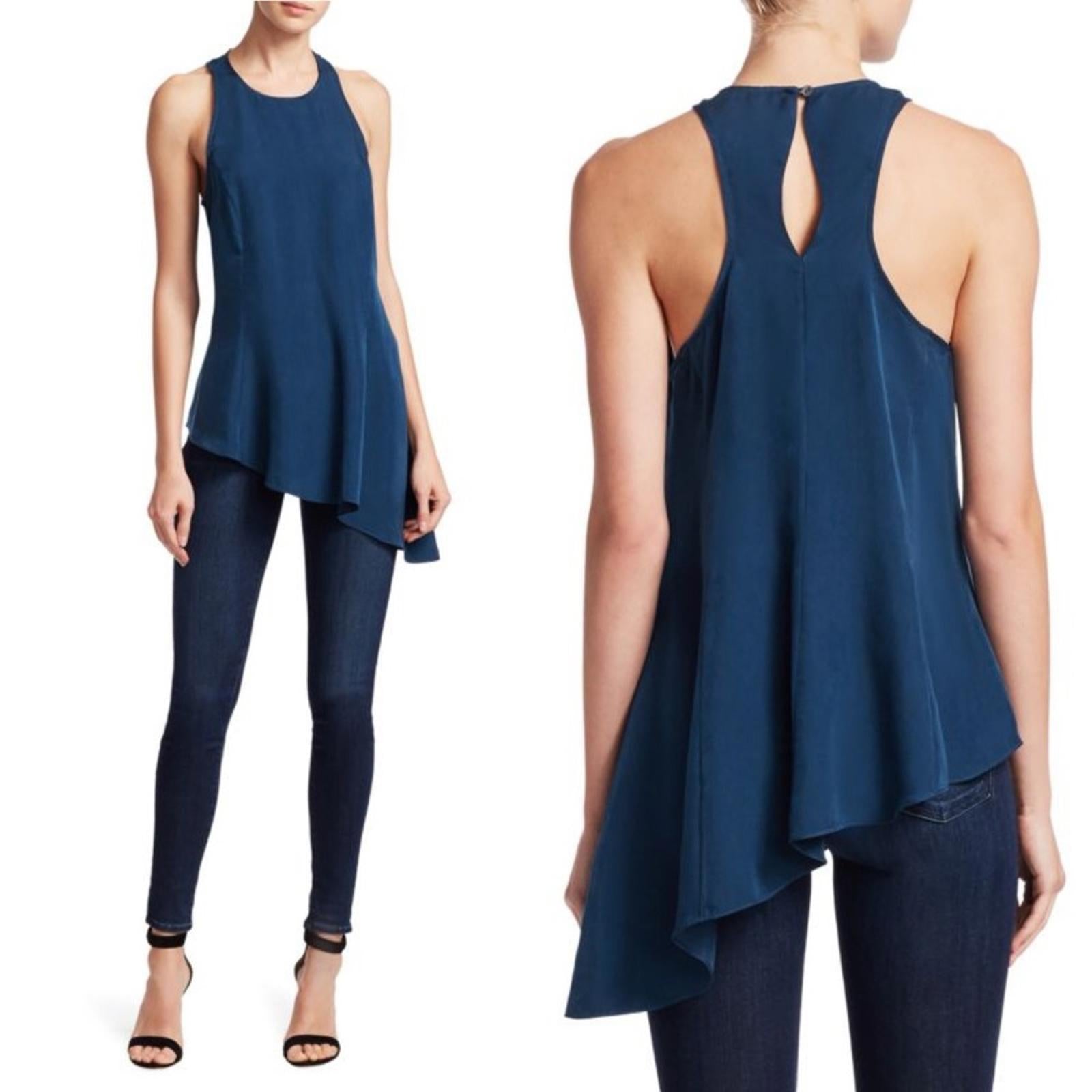 Cinq à Sept Dylan Asymmetric Peplum Top, Size M New w/Tag Retail $265 SOLD OUT!