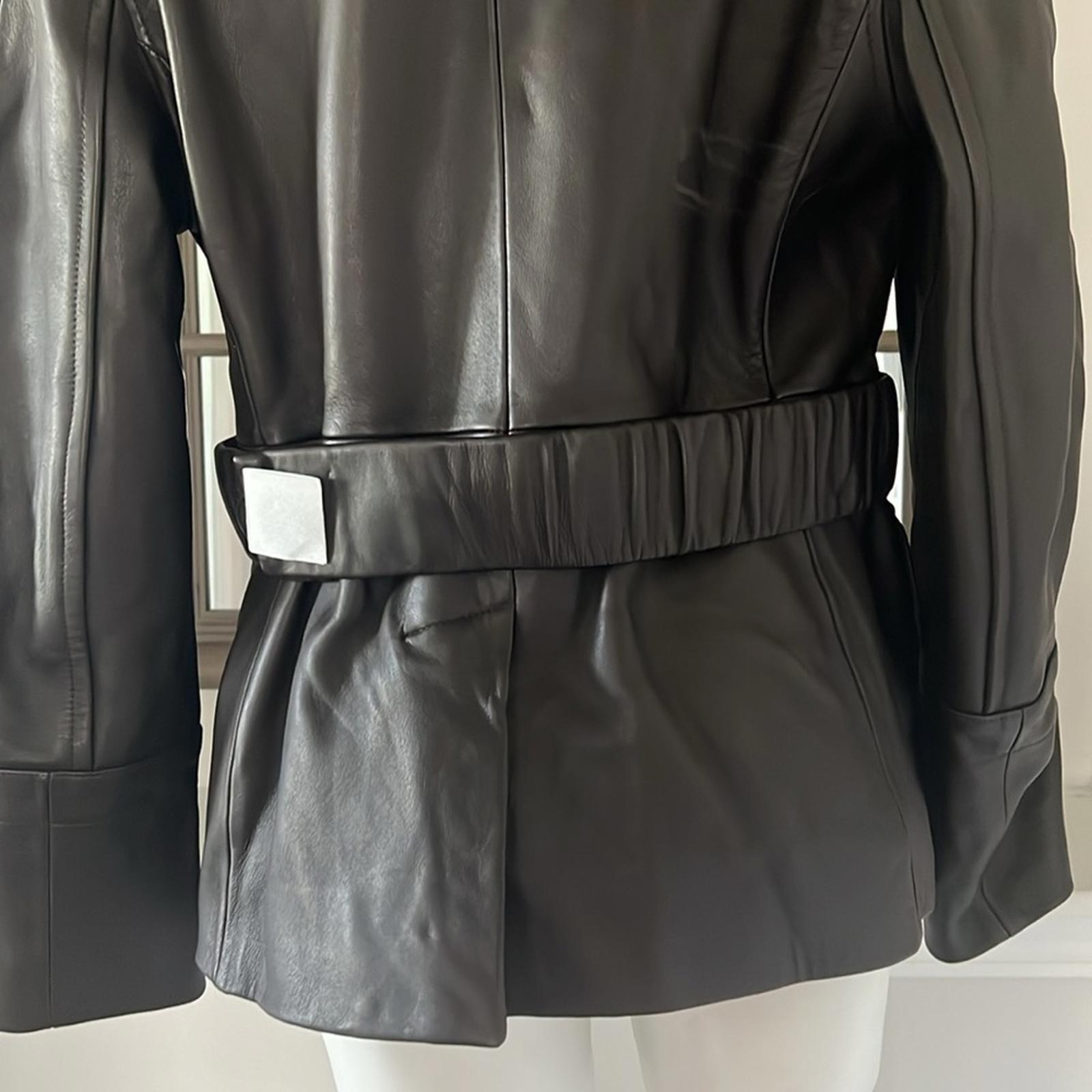 Vince 100% Lamb Leather Safari Jacket in Brown, Size M New w/Tag Retail $1495