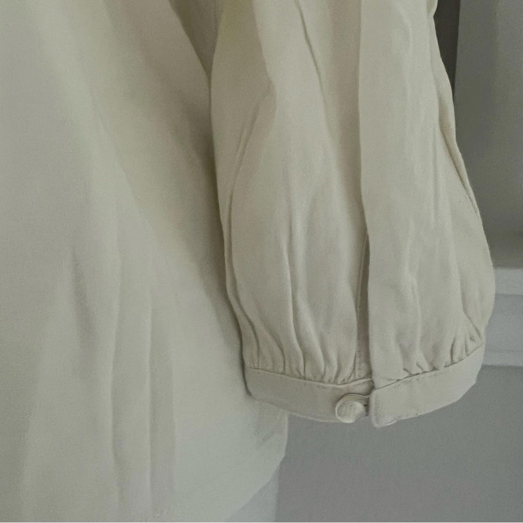 Lauren Ralph Lauren Ruffle Blouse in Winter Cream, Size XXL New w/Tag