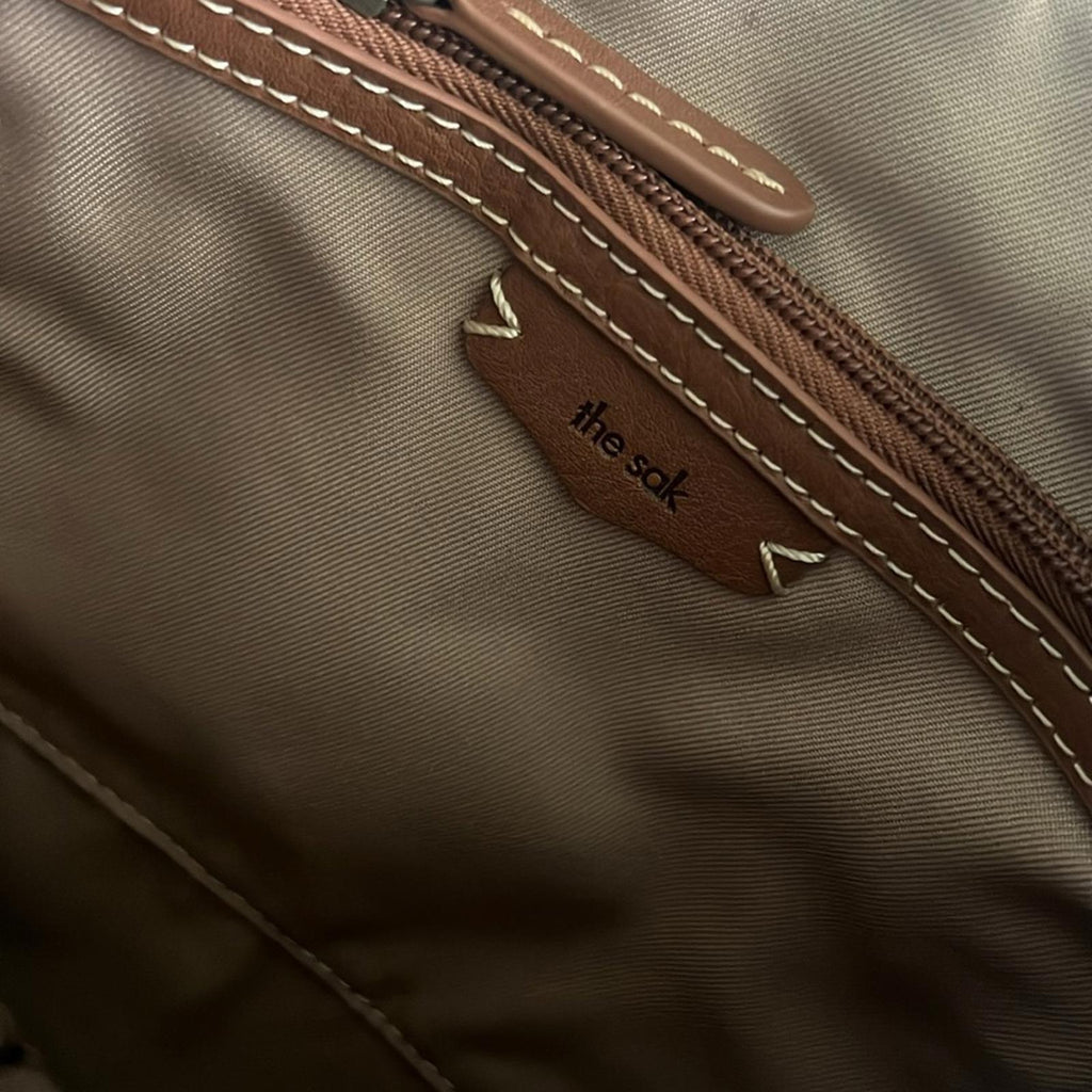 The Sak Lucia Leather Crossbody in Slate/Grey, NEW $149