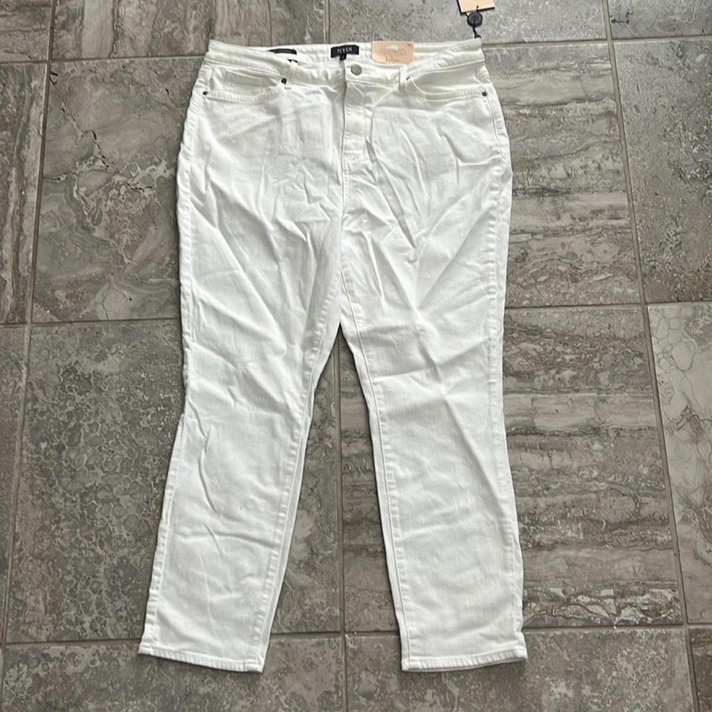 NYDJ Alina Ankle Denim Leggings in Optic White, Size 16 New w/Tag
