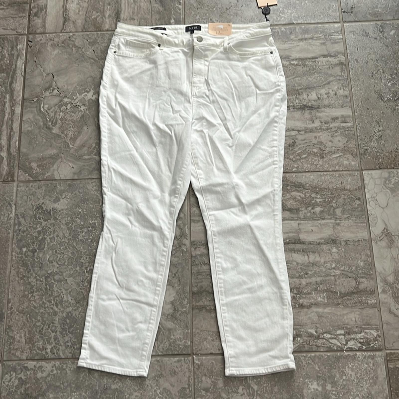 NYDJ Alina Ankle Denim Leggings in Optic White, Size 16 New w/Tag