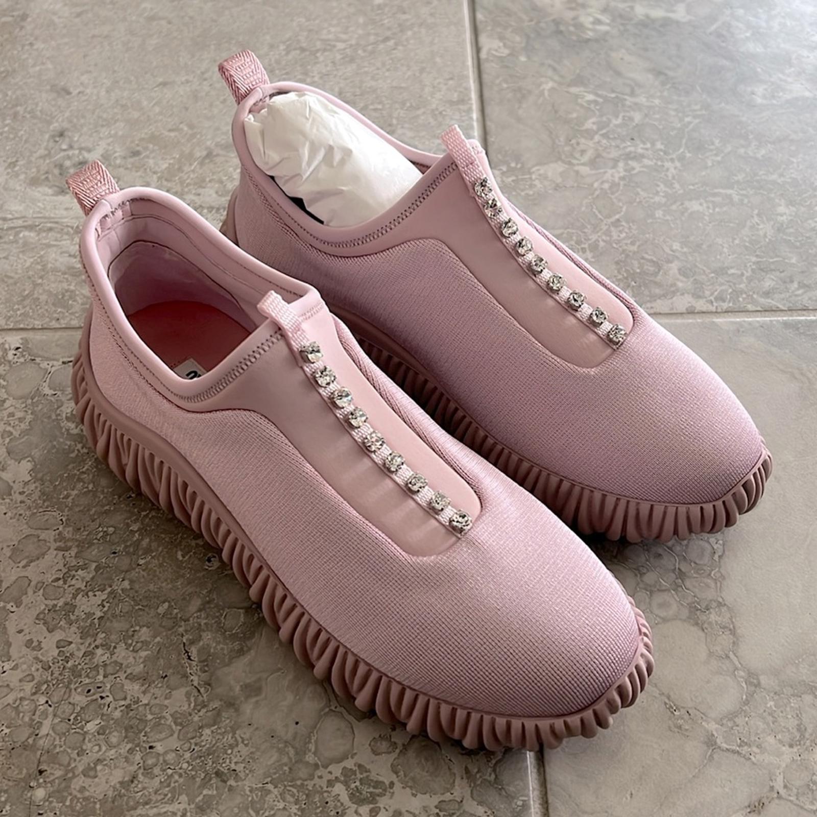 Miu Miu Crystal-Embellished Low Top Sneakers, Size 39.5 New in Box SOLD OUT!