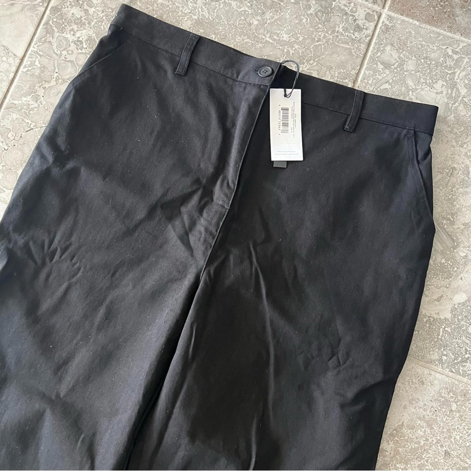 WhoWhatWear LISA High-Waisted Wide Leg Pants in Black Size L New w/Tag $135