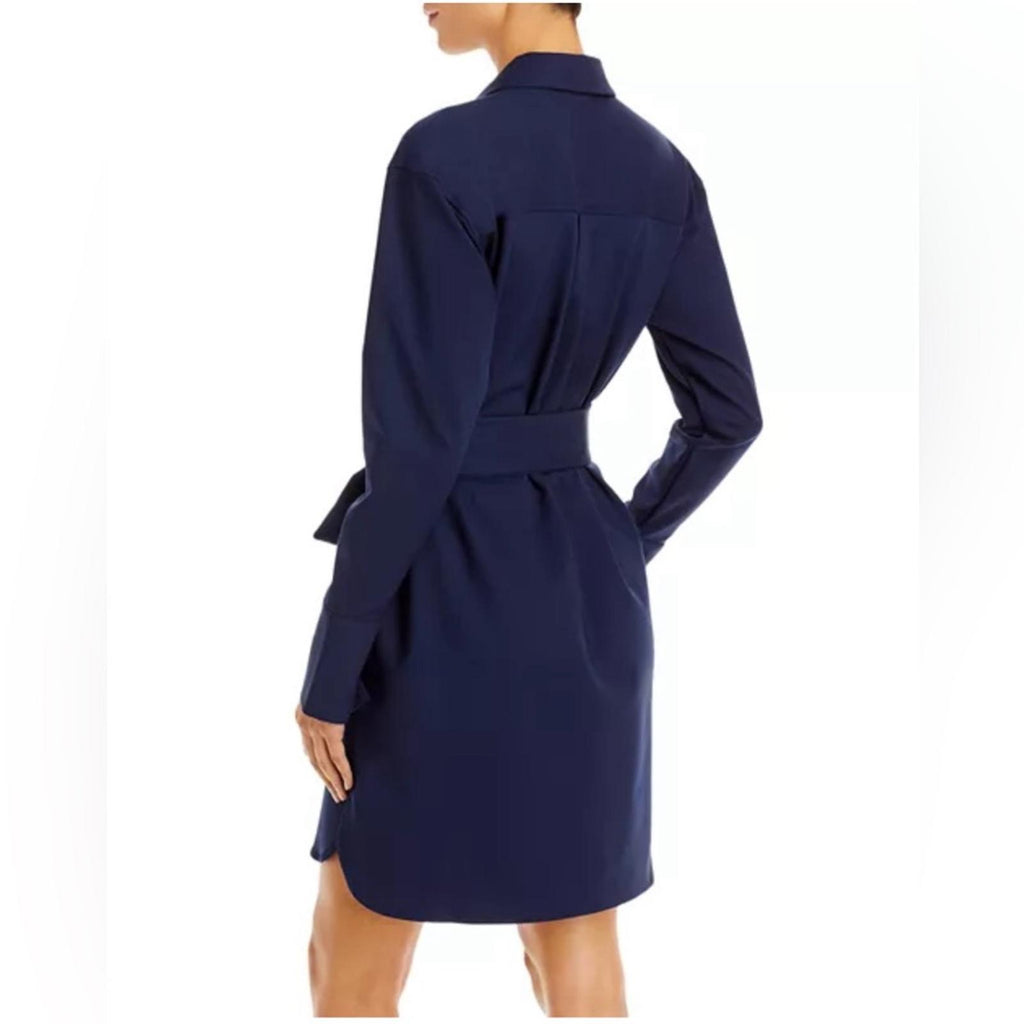 Good American Poplin Belted Shirt Dress in Navy, Plus Size 6 (3X), New w/Tag