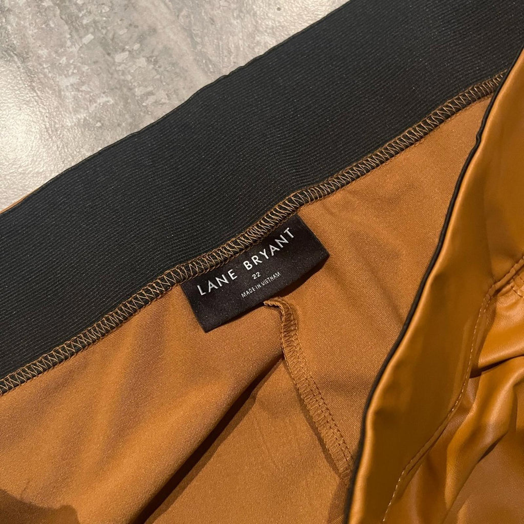 Lane Bryant Pull-On Faux-Leather Leggings Plus Size 22 New w/o Tag Retail $89.95
