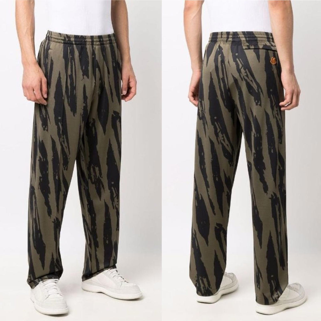 Kenzo Pleat Camo Lounge Pants, Printed Track Size L New w/Tag Retail $480