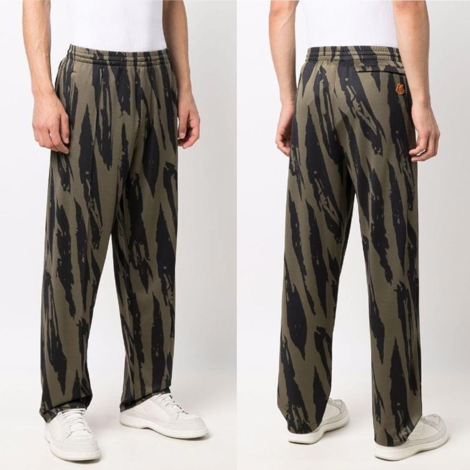 Kenzo Pleat Camo Lounge Pants, Printed Track Size L New w/Tag Retail $480