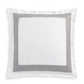 Hudson Park Collection Embroidered Geo Euro Sham in White/Silver, NEW