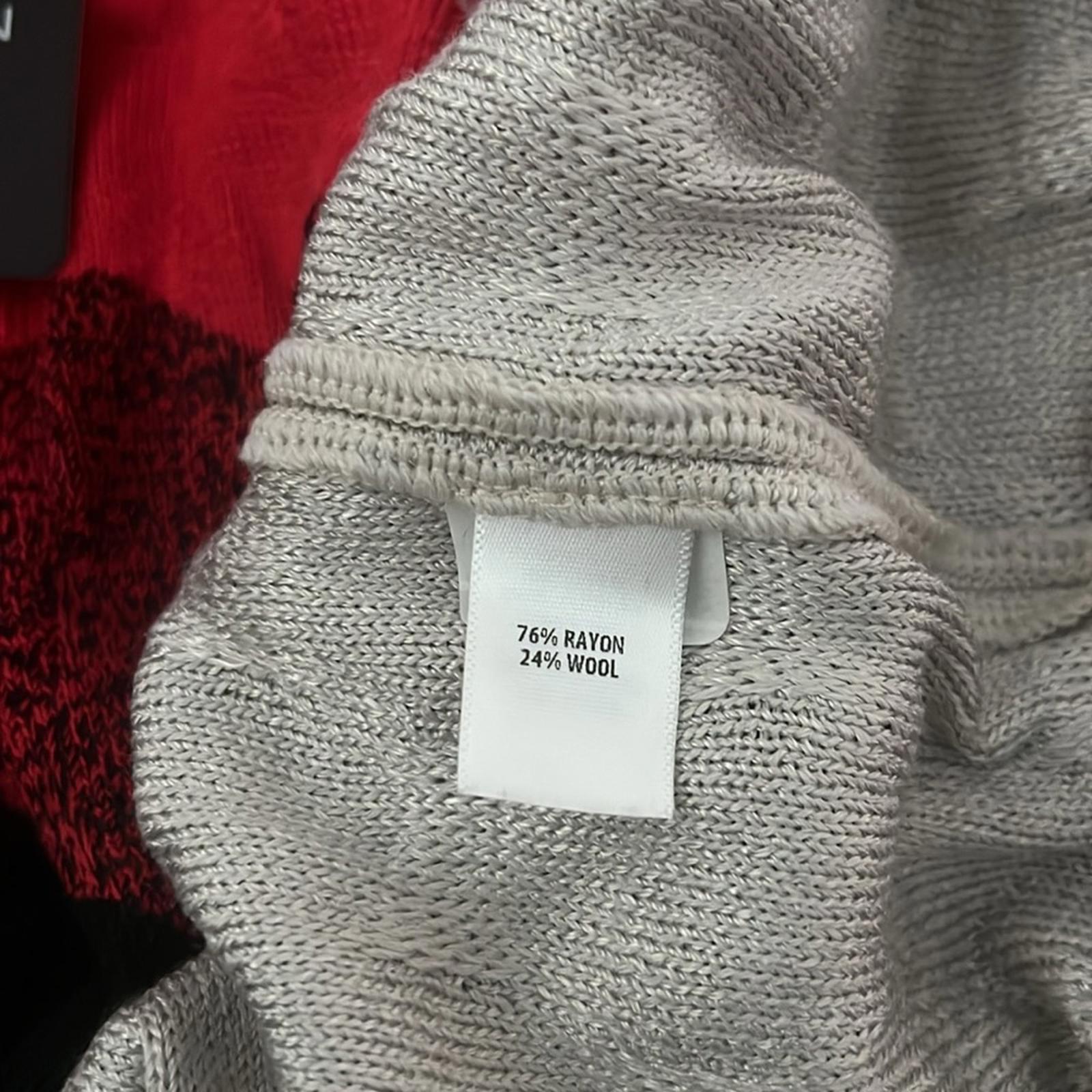 ST. JOHN Red Ombré Cardigan, Caviar / Tikka Red Multi Size S New w/Tag $1195