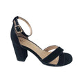 Unisa Rexxa Ankle Strap Sandals in Black Suede, Size 8.5, EXCELLENT!