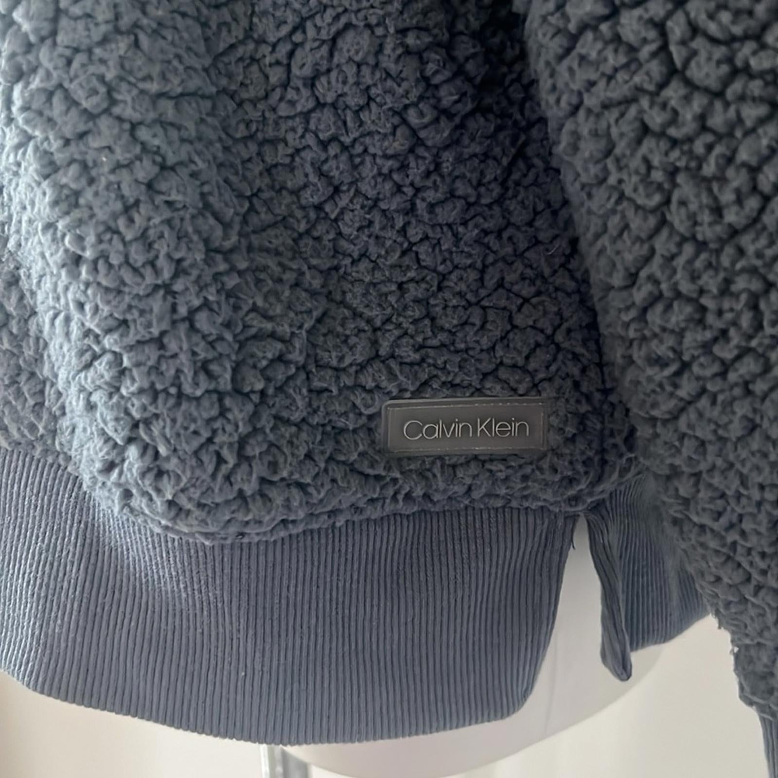 NEW Calvin Klein Sherpa Pullover in Blue, Size L New without Tag