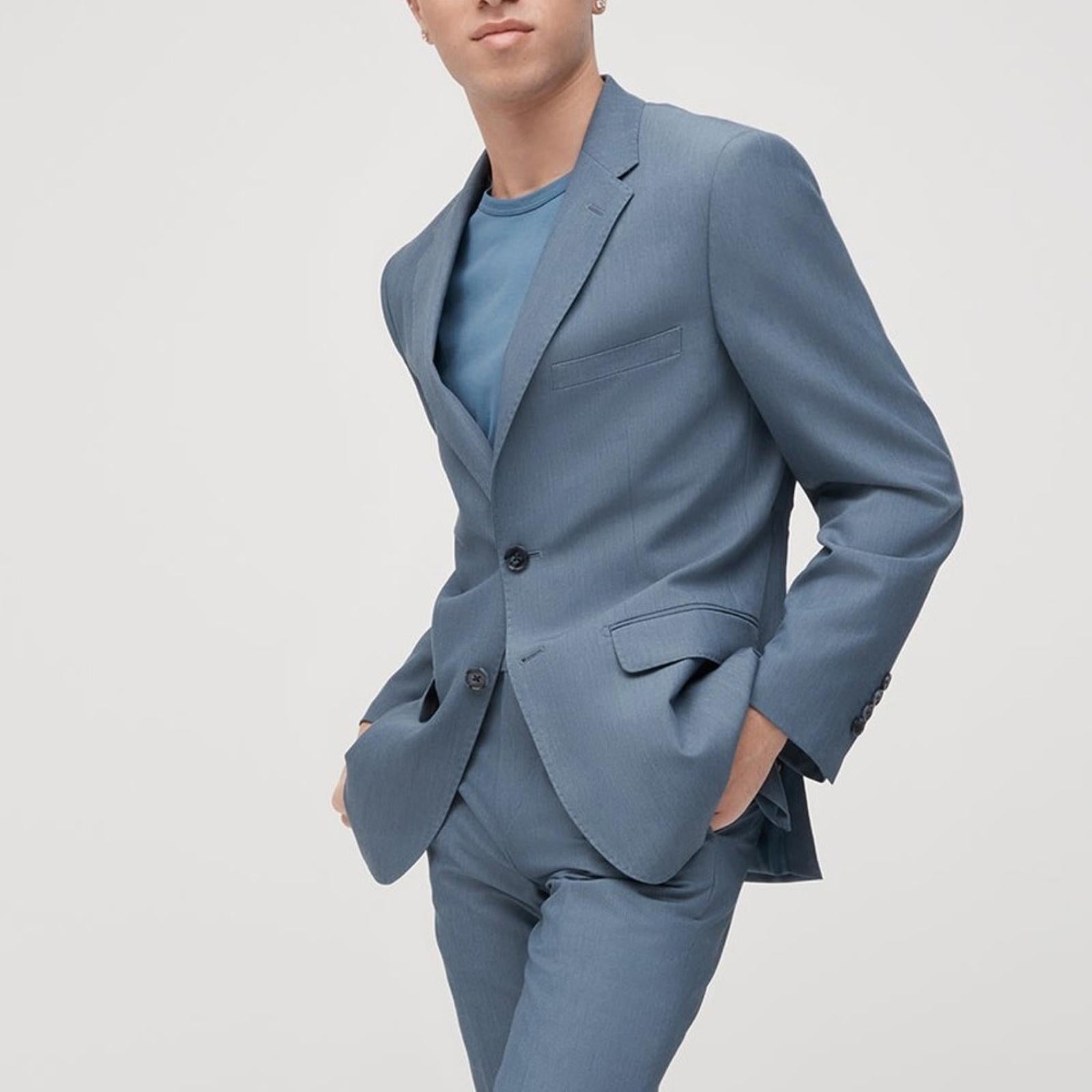 Suit Shop Men's Light Blue Slim Jacket Size 34 Short, New w/Tag $199
