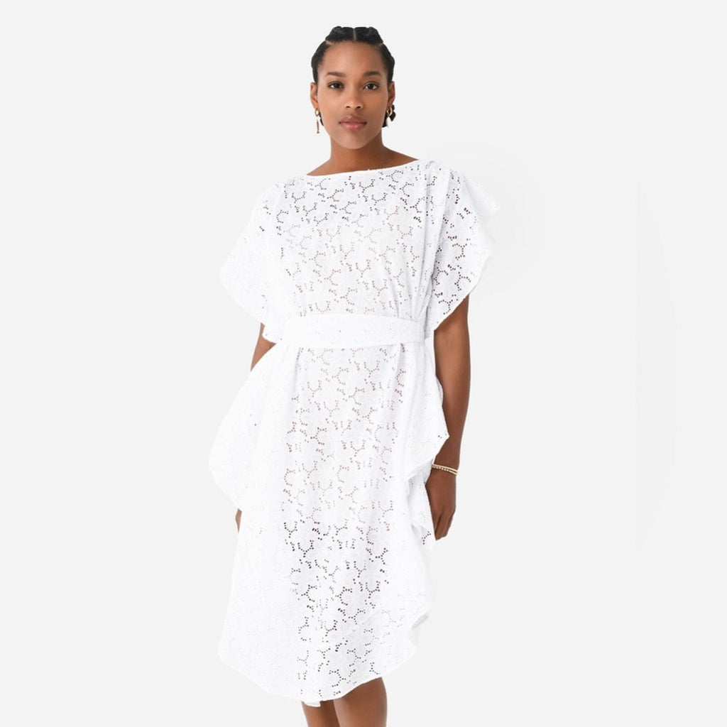 NWT Jag Women's The Eden Dress, White Eyelet Size S/M New w/Tag Retail $406