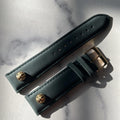 Versace Medusa 22MM Leather Watch Band in Green, NEW without Box