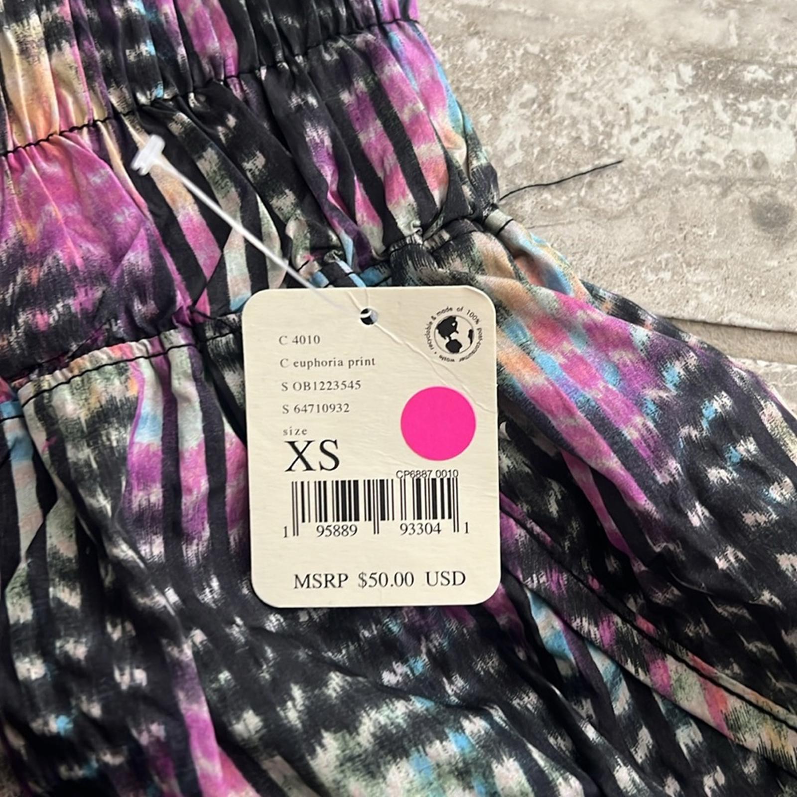 Free People Movement The Way Home Printed Shell Running Shorts, Size XS NWT