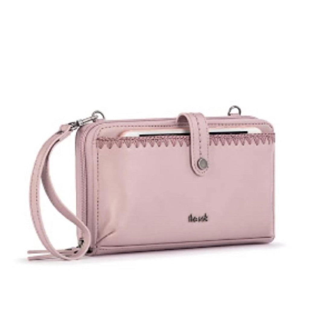 The Sak Iris Large Smartphone Crossbody Bag Rosewood/ Pink Leather, New w/Tag