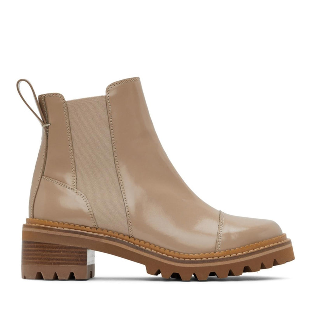 See by Chloé Mallory Chelsea Boots in Beige, Size 39 NEW + DustBag