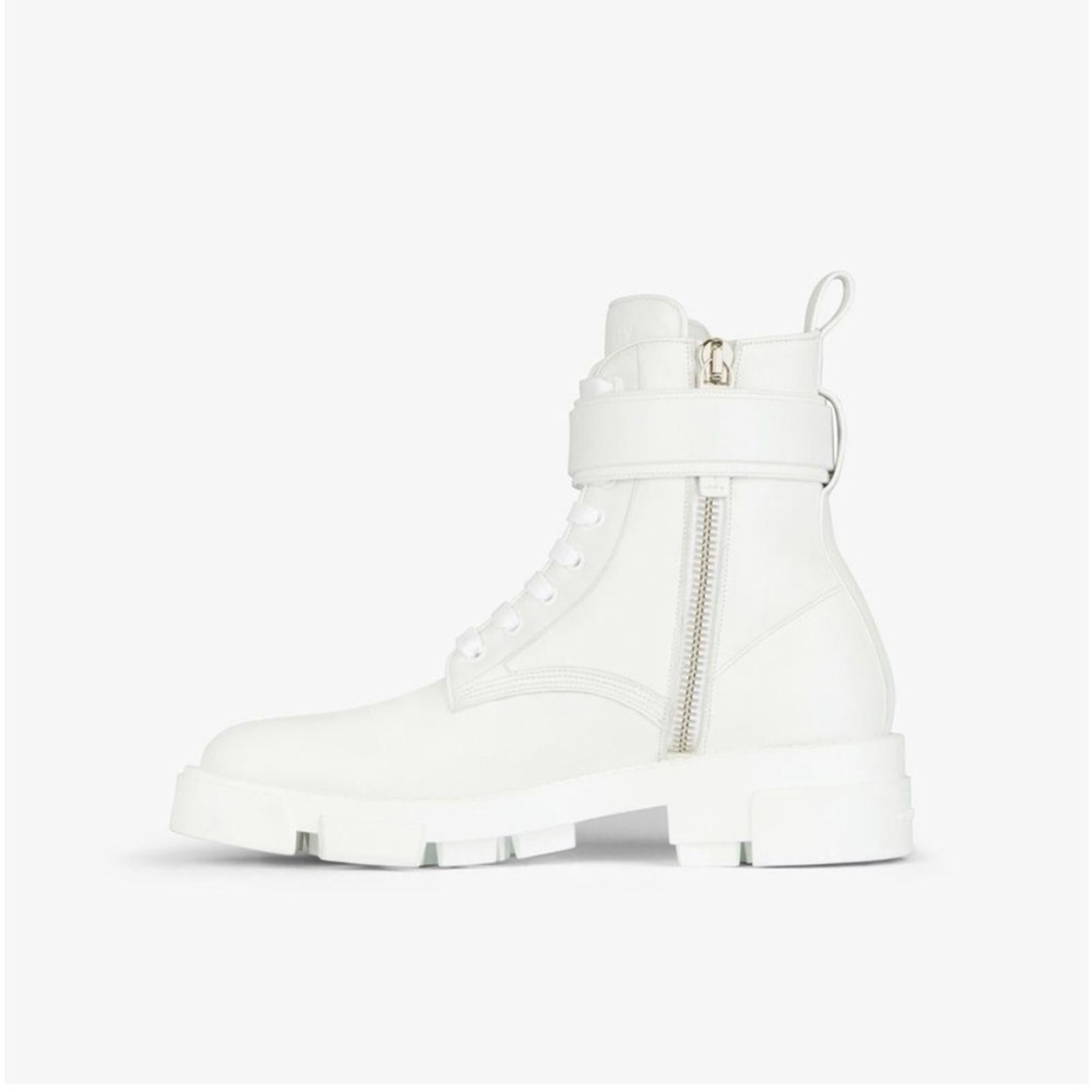 Givenchy Calf Leather Combat Boots, Size EU39 New in Box w/Dustbags