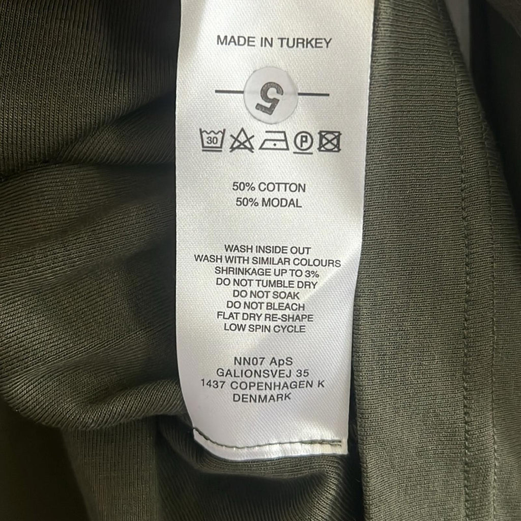 NNO7 No Nationality Long Sleeve Tee, Dark Army Size M New with Tag $120